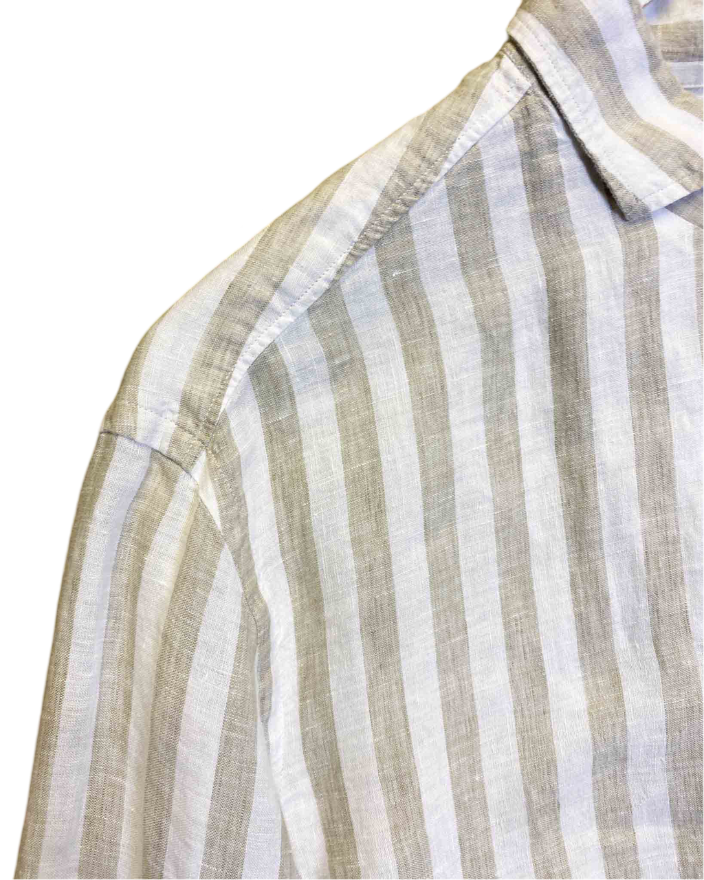 Size M (43) | Pal Zilieri Striped Linen Shirt