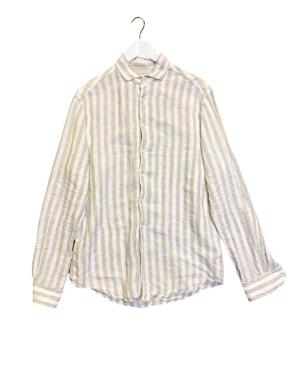 Size M (43) | Pal Zilieri Striped Linen Shirt