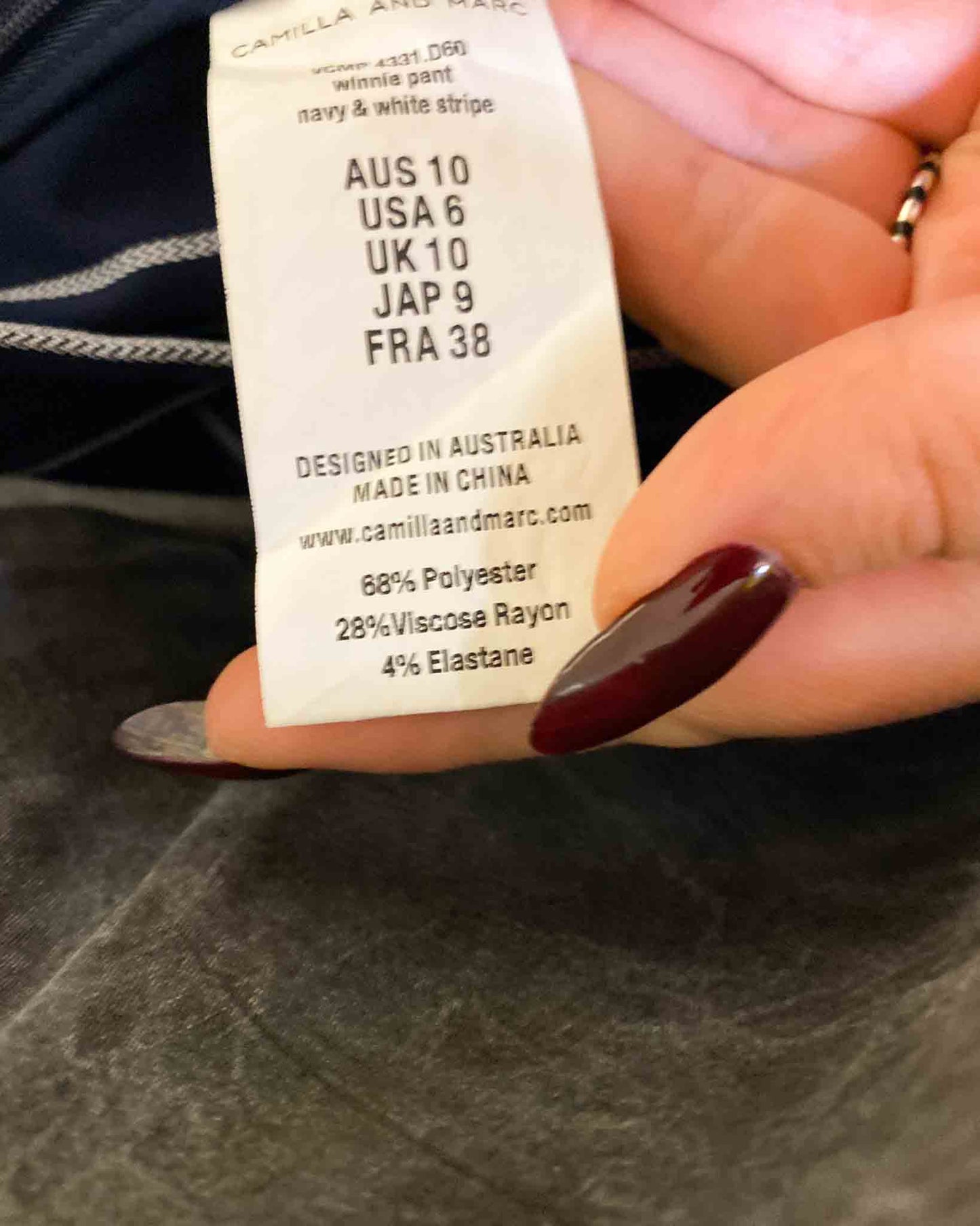 Size 10 | Camilla & Marc Pinstripe Pants