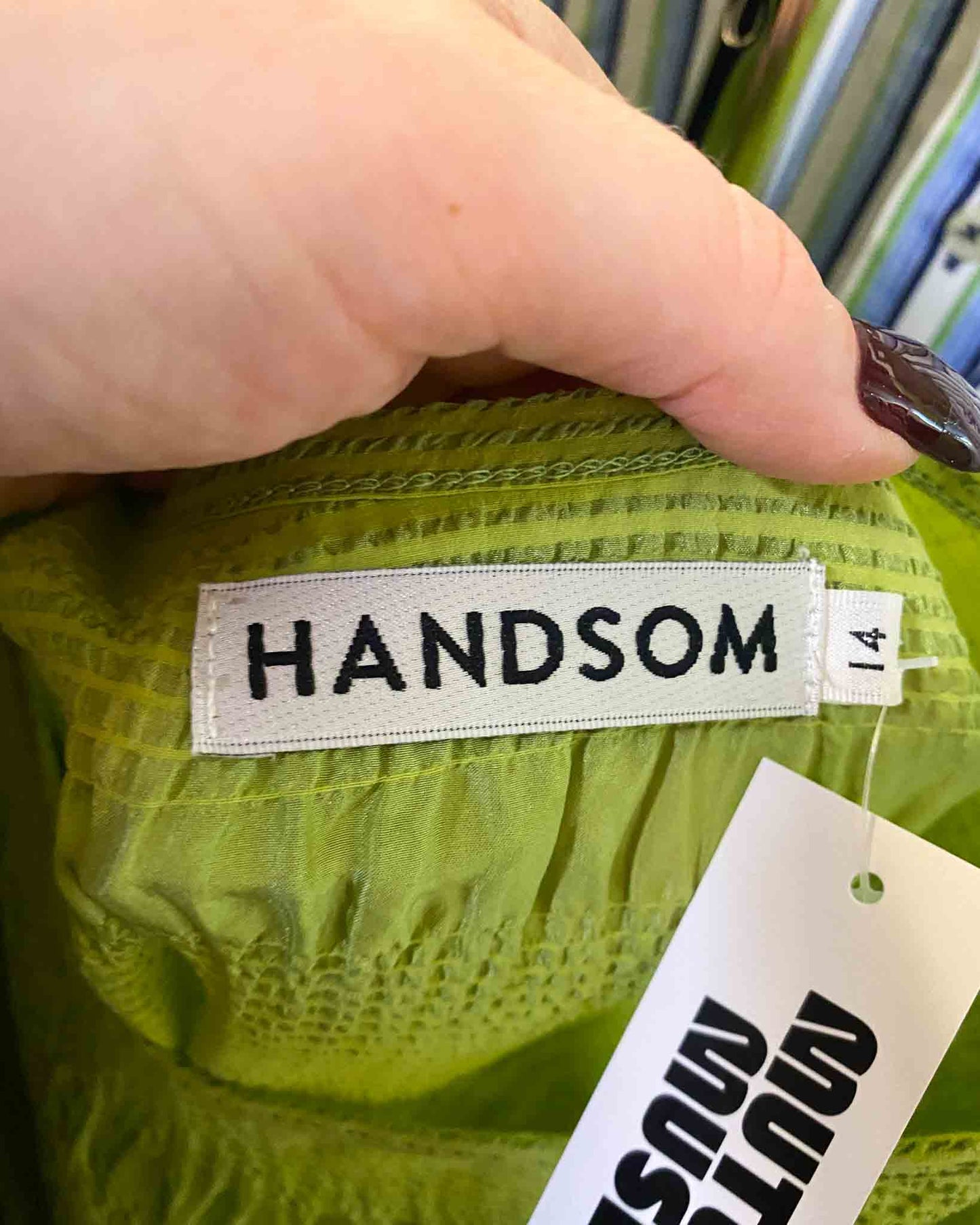 Size 14 | Handsom Silk Blend Shirred Midi Dress