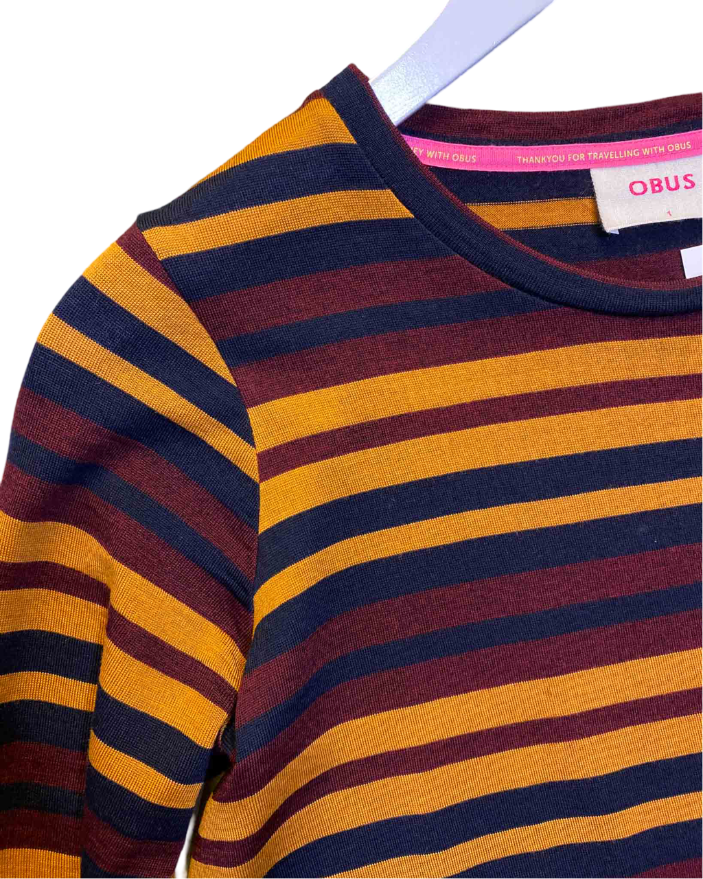 Size S | Obus Striped Merino Wool Dress