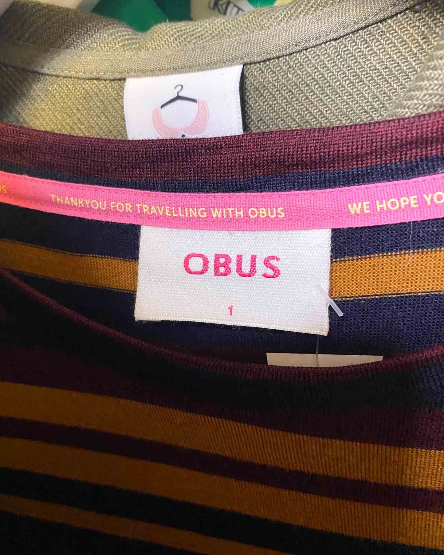 Size S | Obus Striped Merino Wool Dress