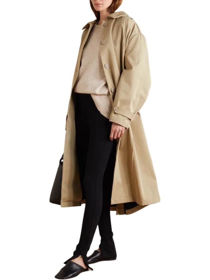 Size M | Caes Pleated Cotton Trench Coat