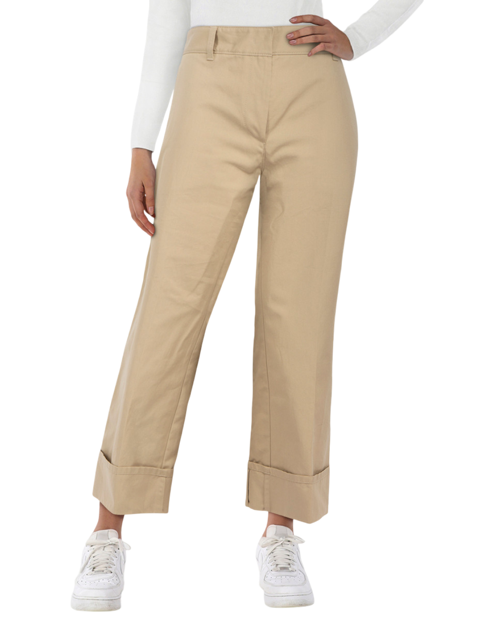 Size 38 (S) | Prada Folded Hem Chino Trousers