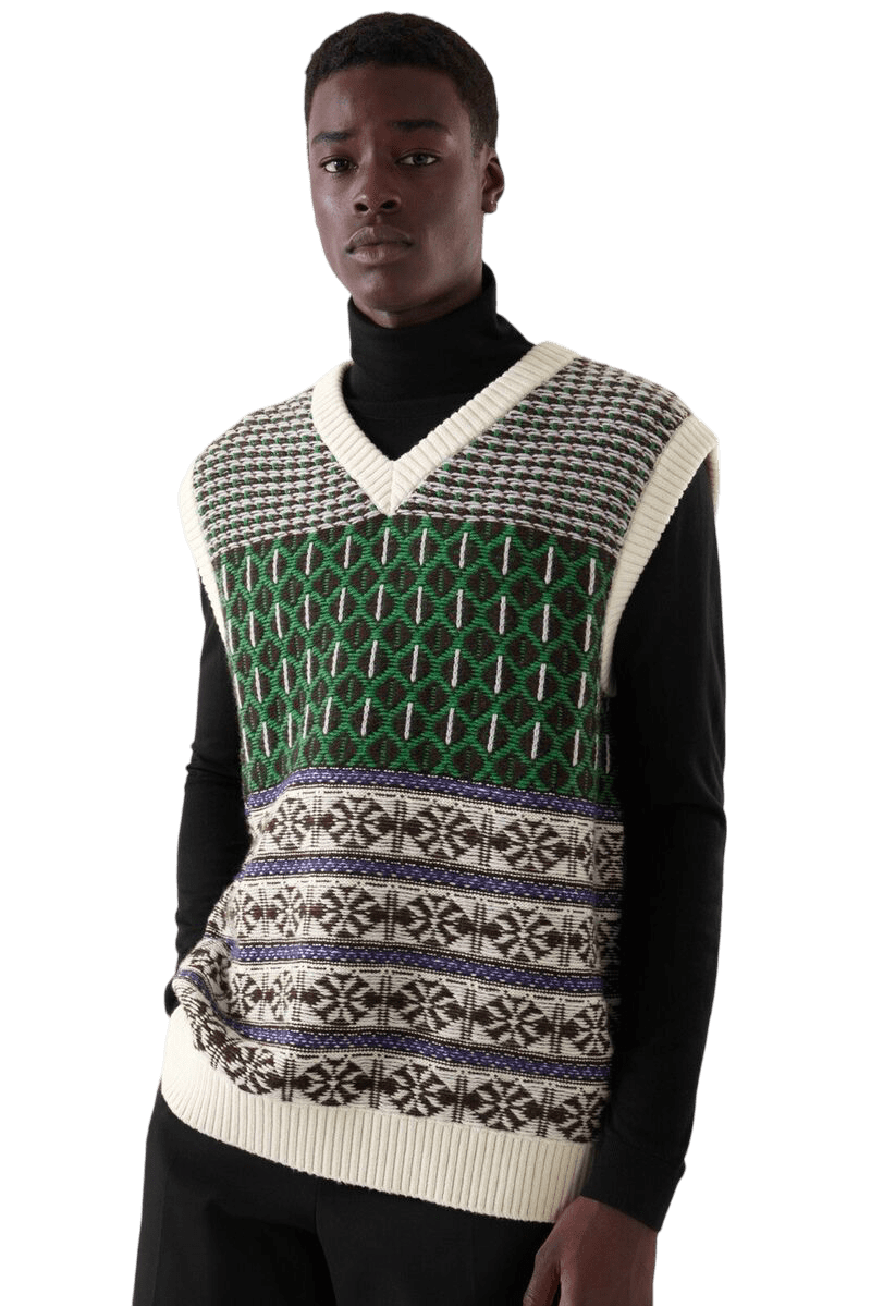 Size L | COS Jacquard Knit Vest