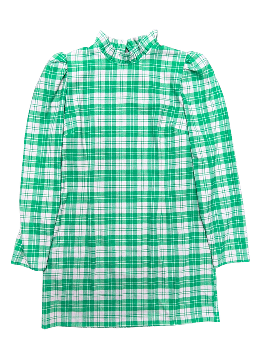 Size 14 - Kitri Danika Green Check Flannel Mini Dress