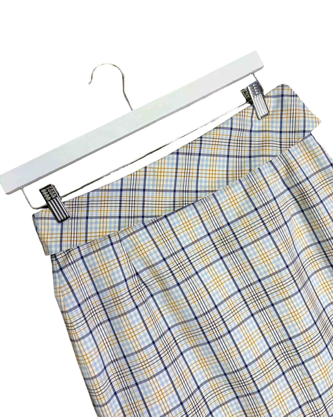 Size 10 (38) | Baum und Pferdgarten Plaid Foldover Midi Skirt