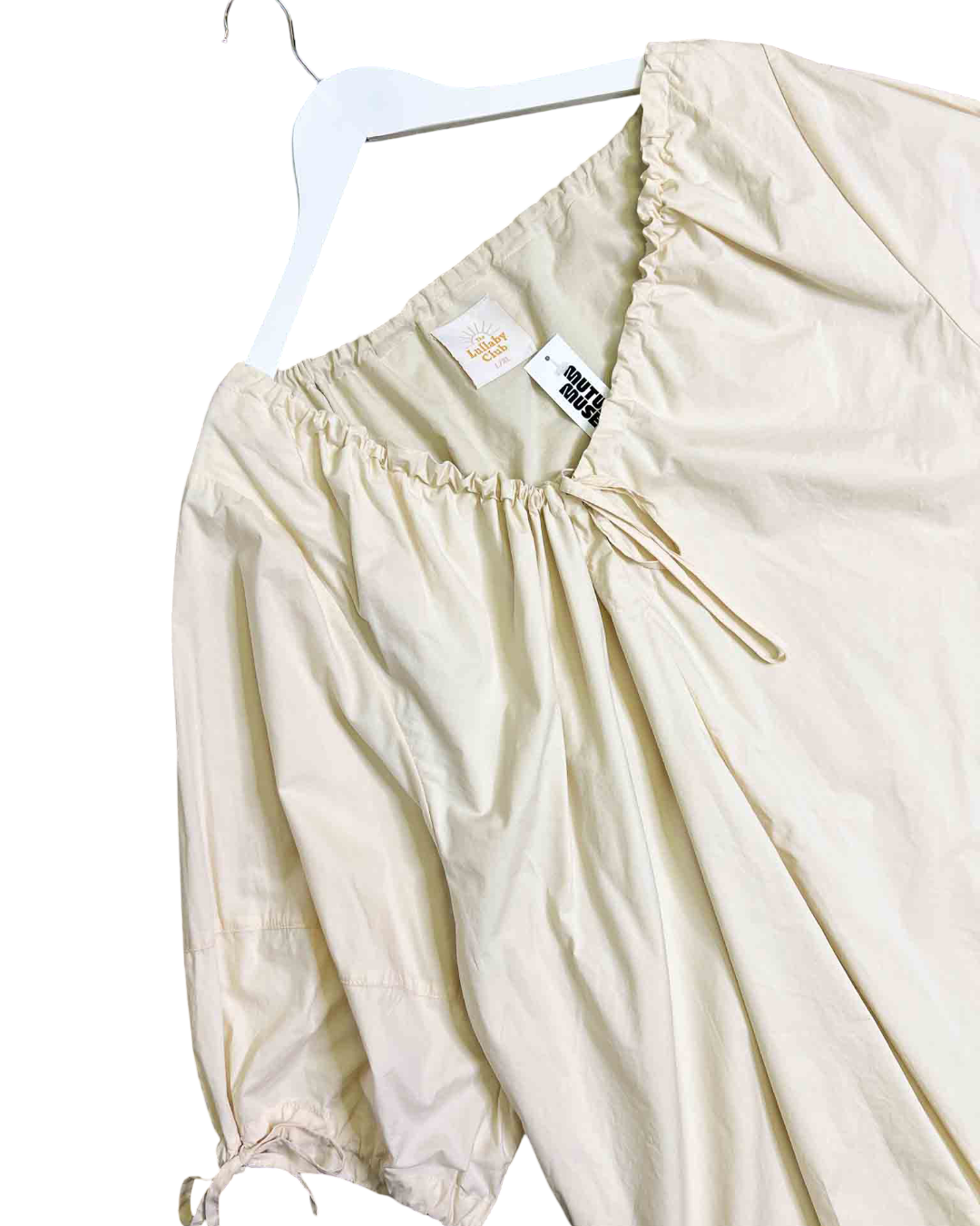 Size L/XL | The Lullaby Club Poplin Neckline Tie Dress