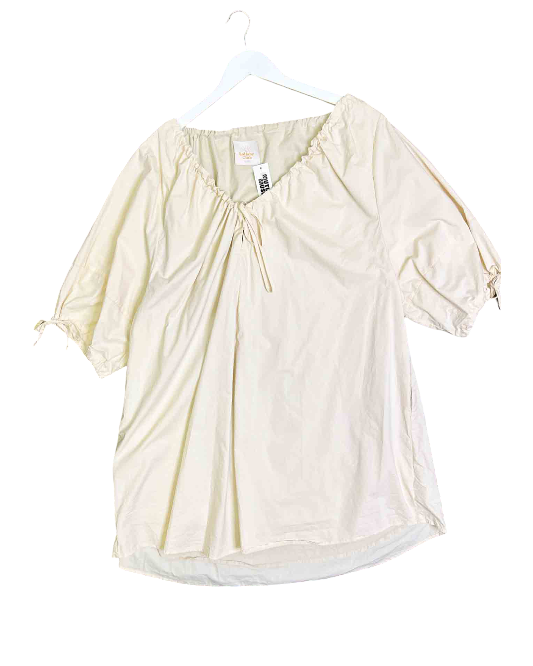 Size L/XL | The Lullaby Club Poplin Neckline Tie Dress