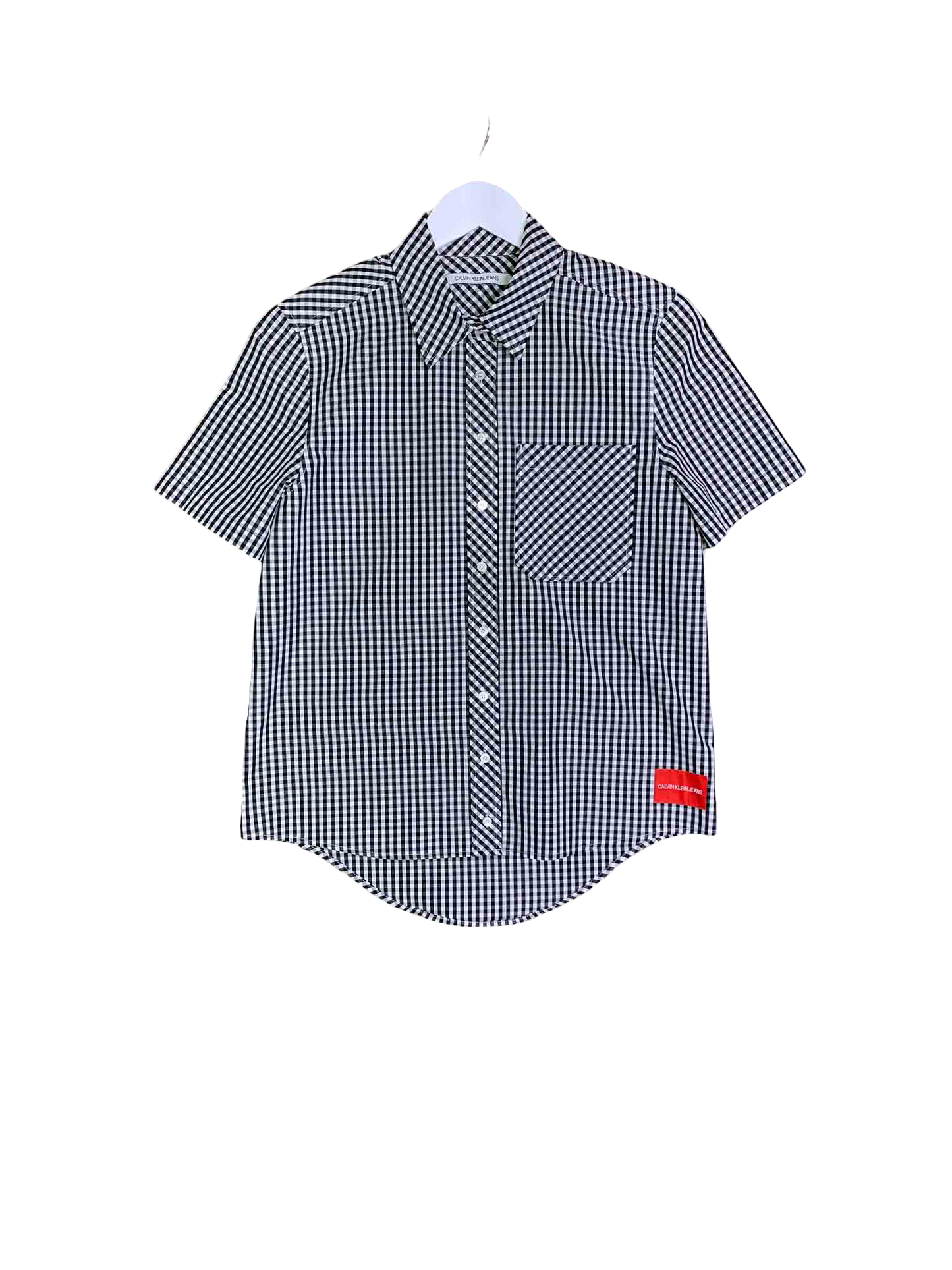 Size S | Calvin Klein Jeans Gingham Boxy Shirt,