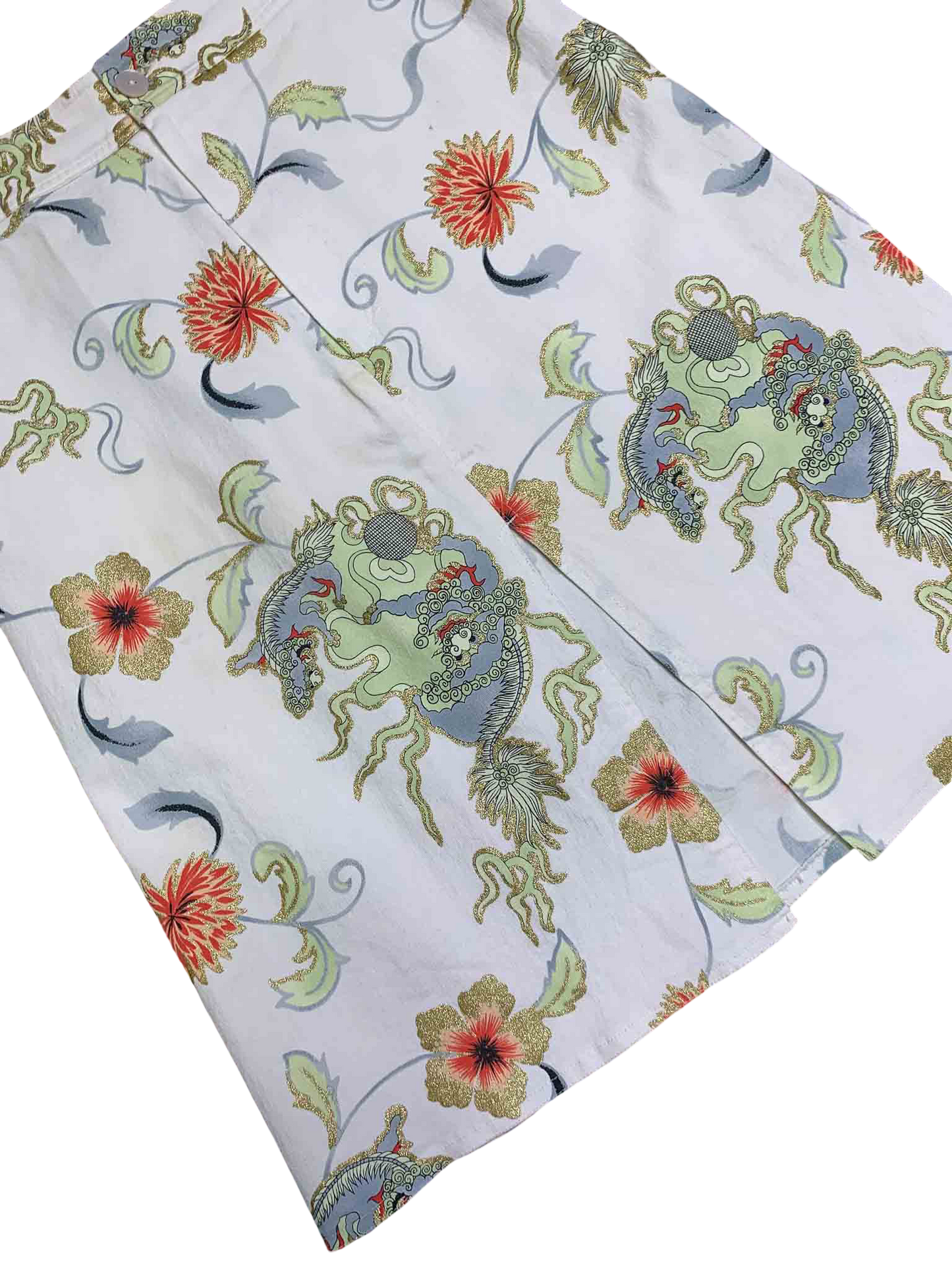 Size 10 | Indigo Floral Print Midi Skirt