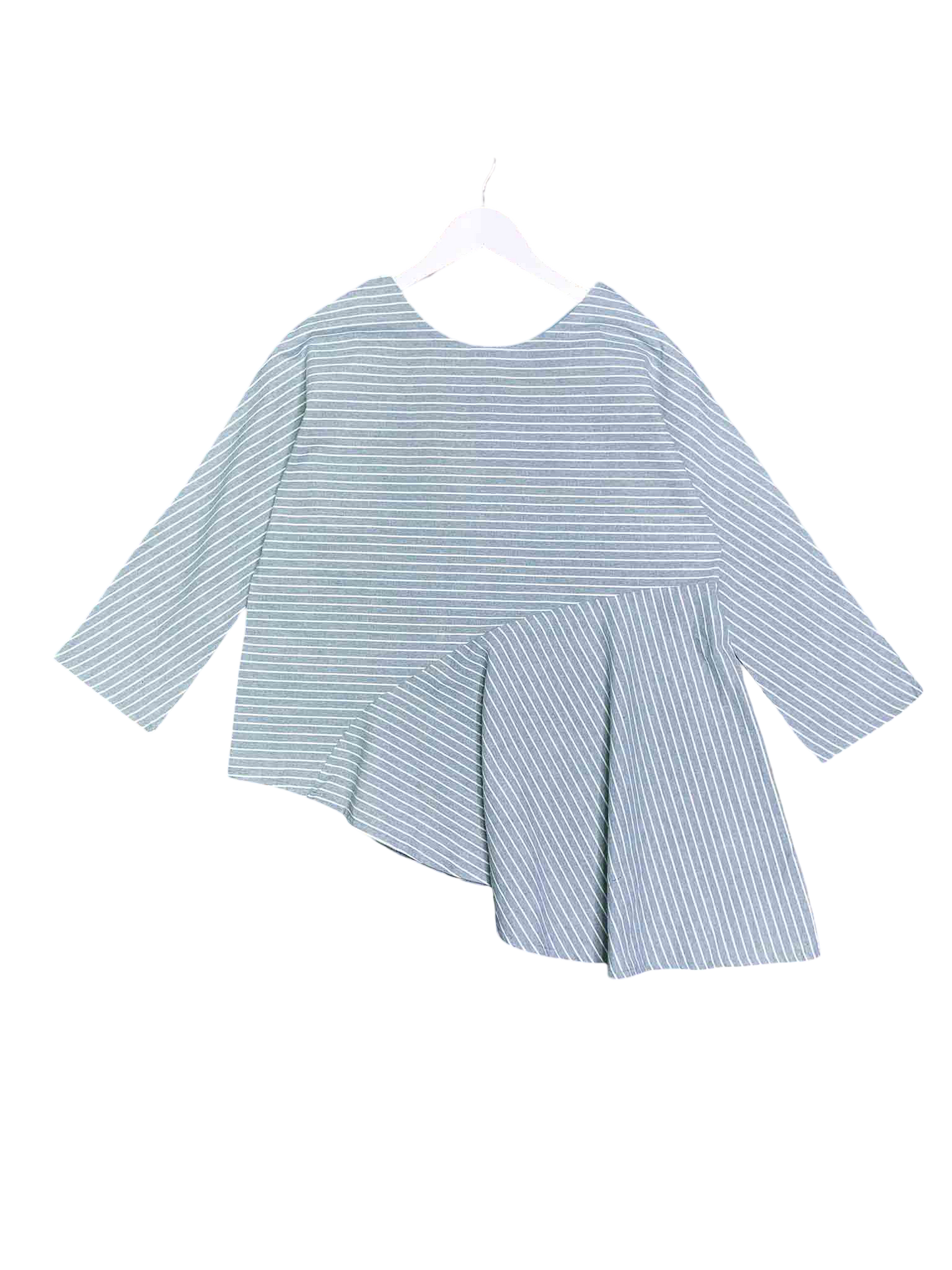 Size S/M | Keegan Striped Asymmetric Top