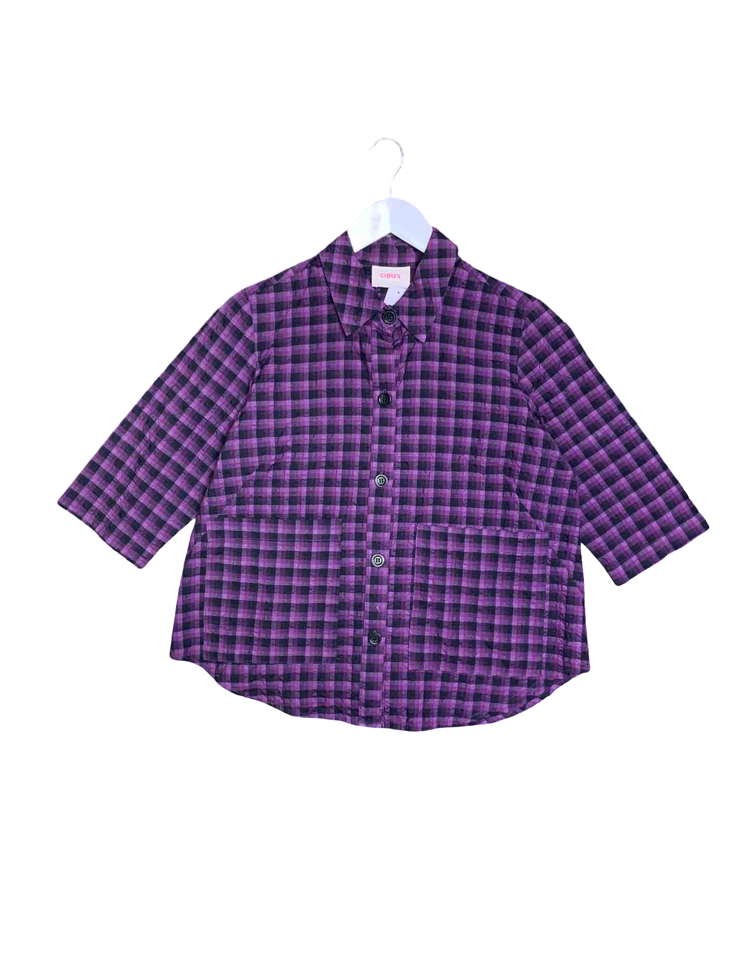 Size 1 (8) | Obus Gingham Boxy Shirt-Style Top