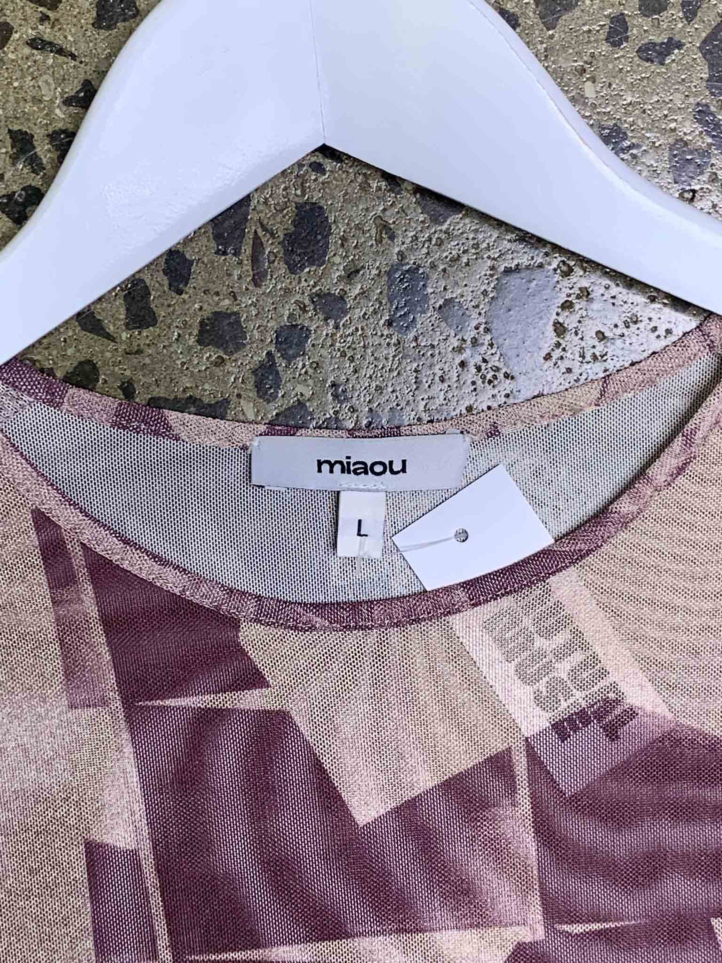 Size L | Miaou Mesh Statue Print T-Shirt
