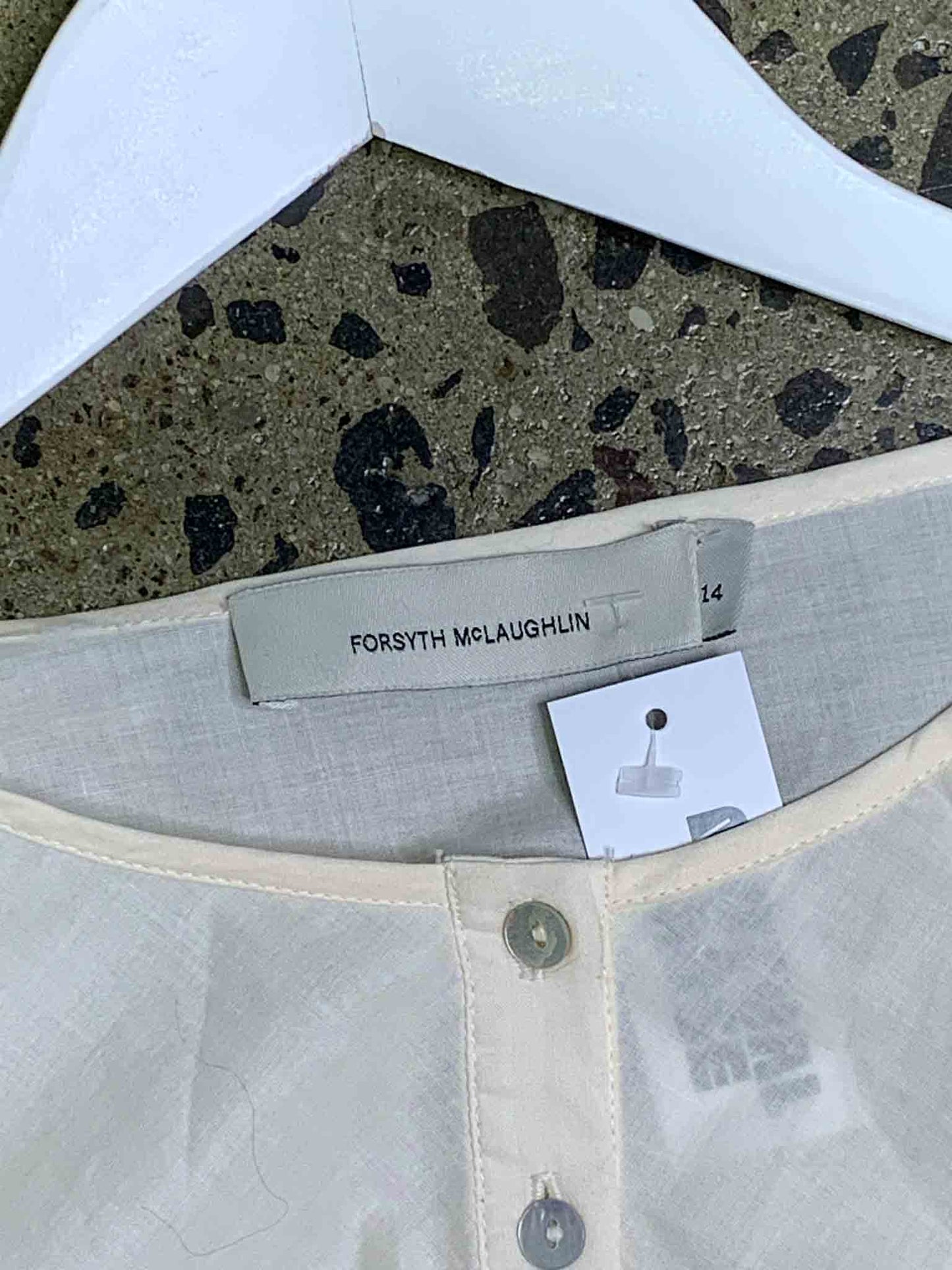 Size 14 | Forsyth McLaughlin Peasant Blouse Top Broderie