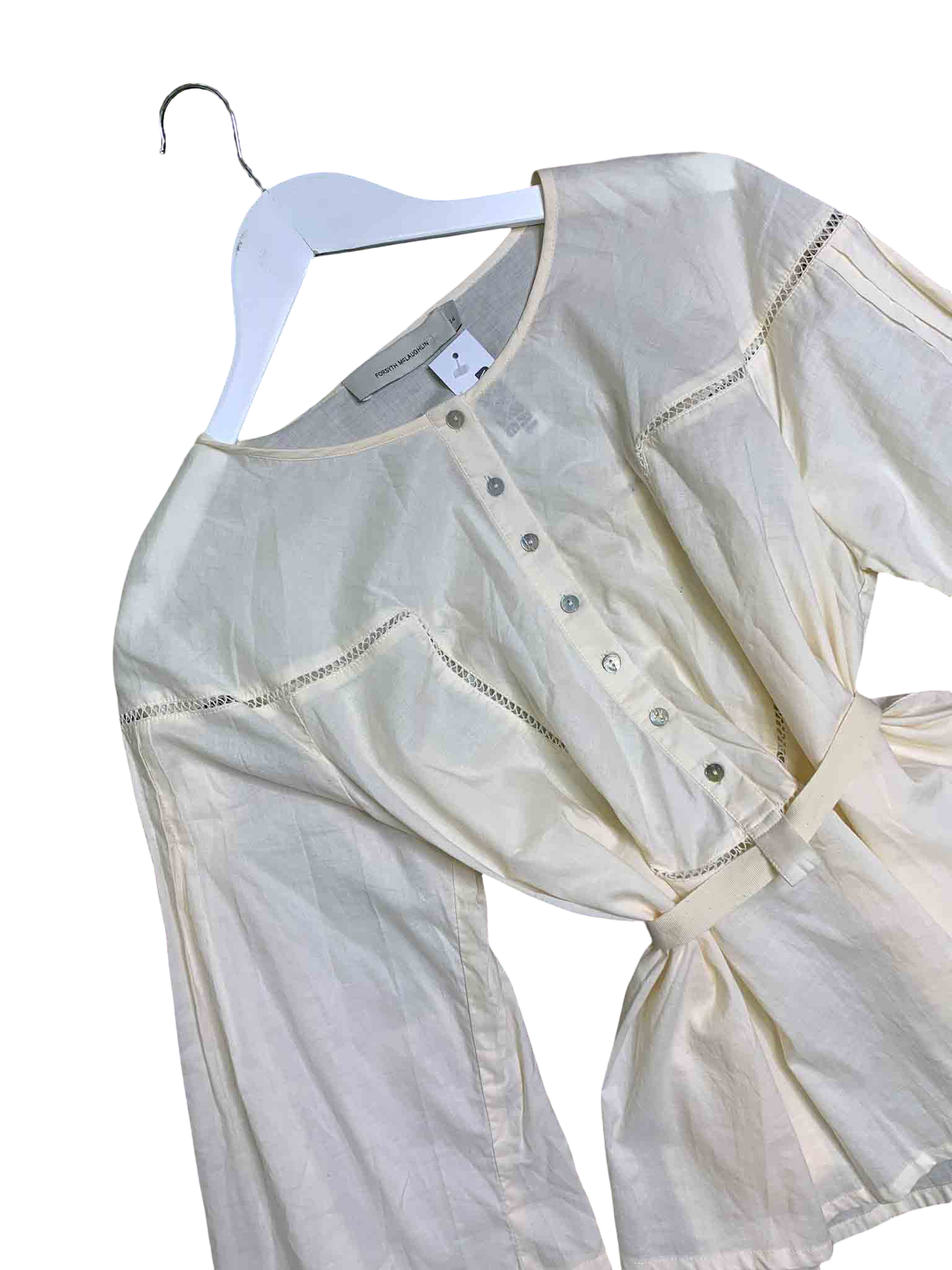 Size 14 | Forsyth McLaughlin Peasant Blouse Top Broderie