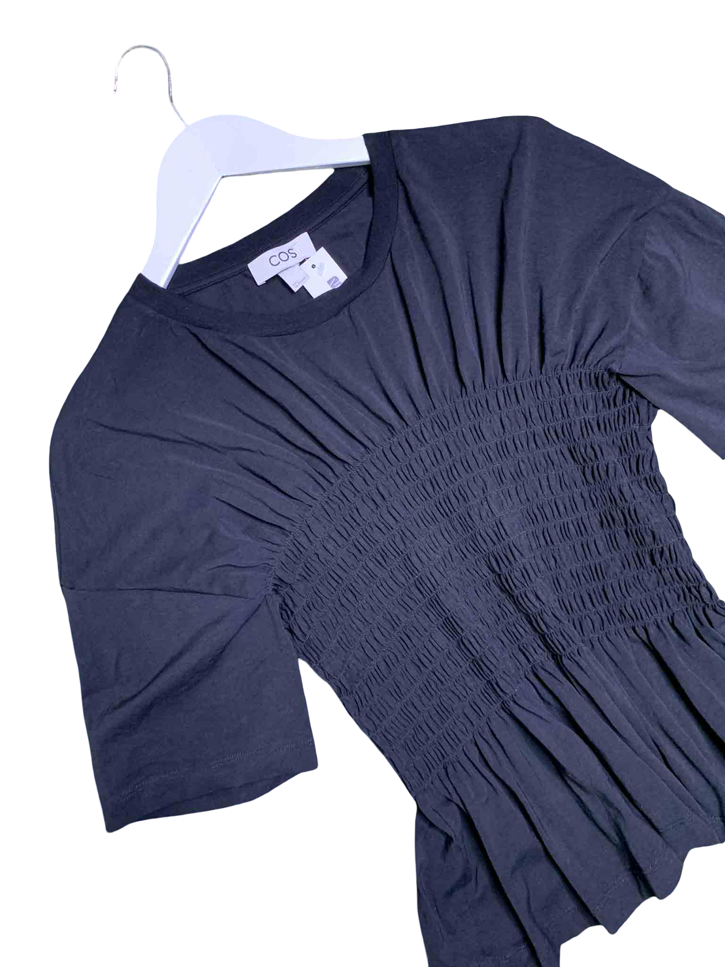Size L | COS Shirred Cinch Waist Top