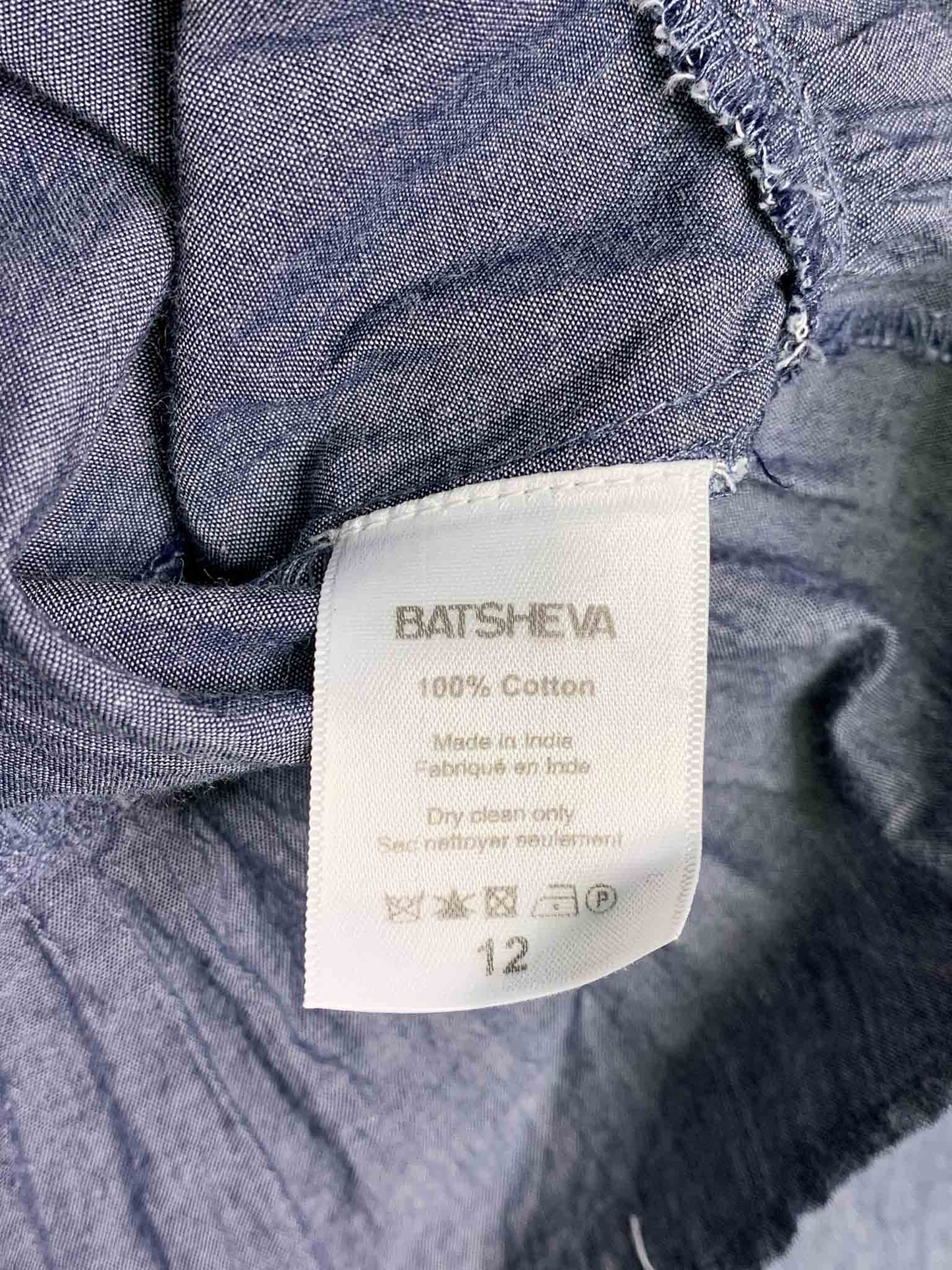 Size 12 | Batsheva Micro Peplum Broderie Collar Shirt