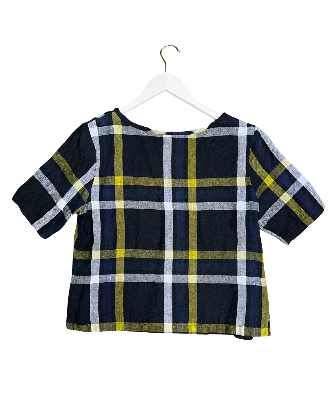 Size M | Alpha60 Plaid Linen Top