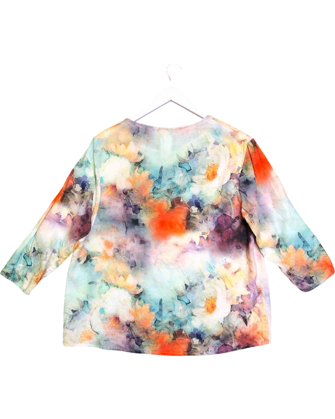 Size M/L (12) | Bedtonic Dye Floral Print Linen Top