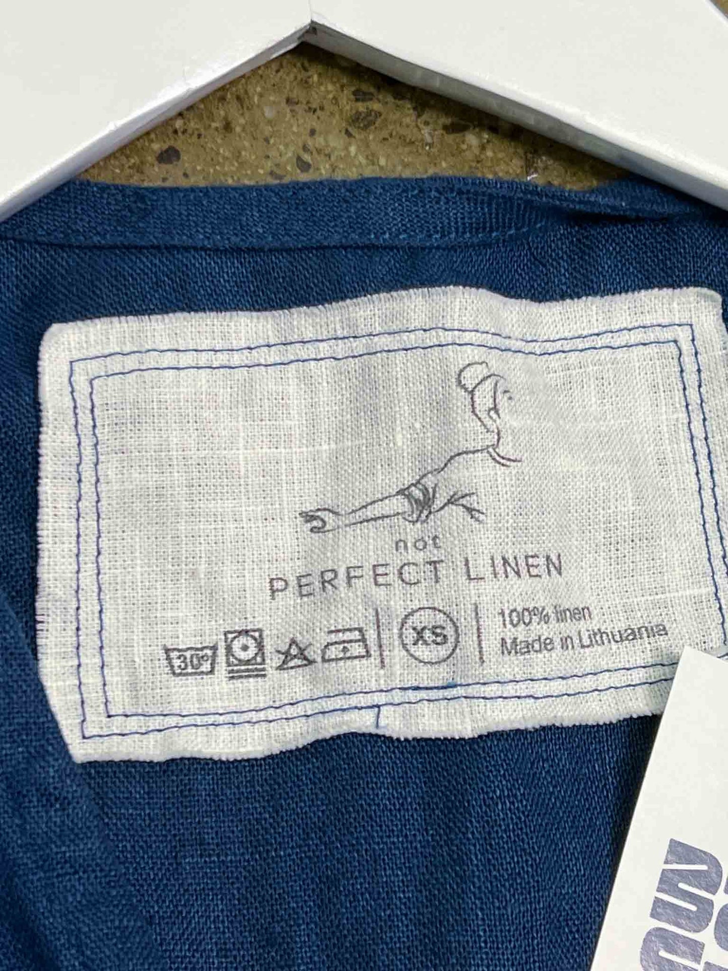Size XS | Not Perfect Linen Blue Jumpsuit