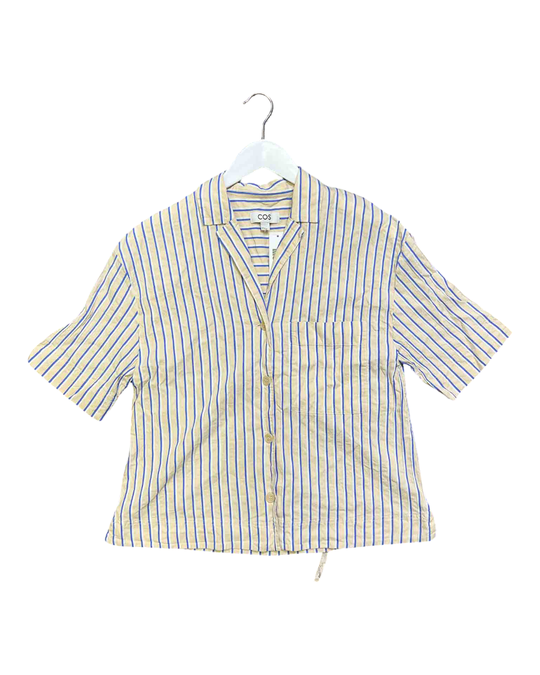Size S | COS Linen Blend Striped Shirt
