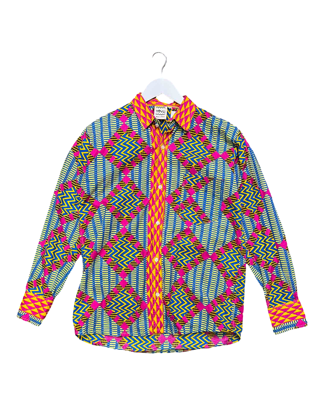 Size M | Yevu Geometric Print Shirt