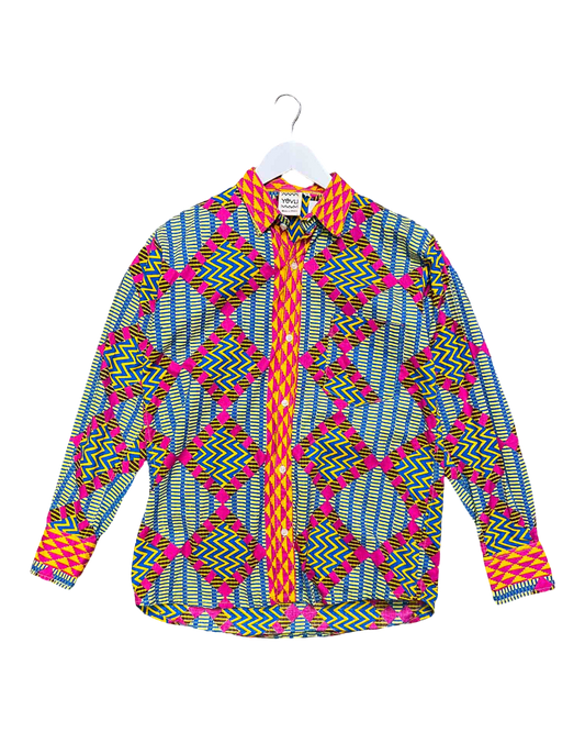 Size M | Yevu Geometric Print Shirt