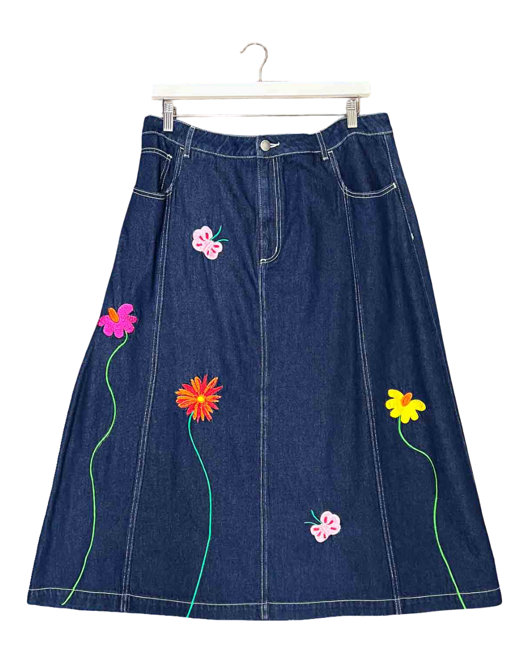 Size 18 | Gorman Embroidered Denim Skirt