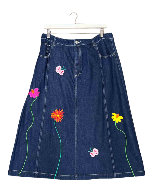 Size 18 | Gorman Embroidered Denim Skirt