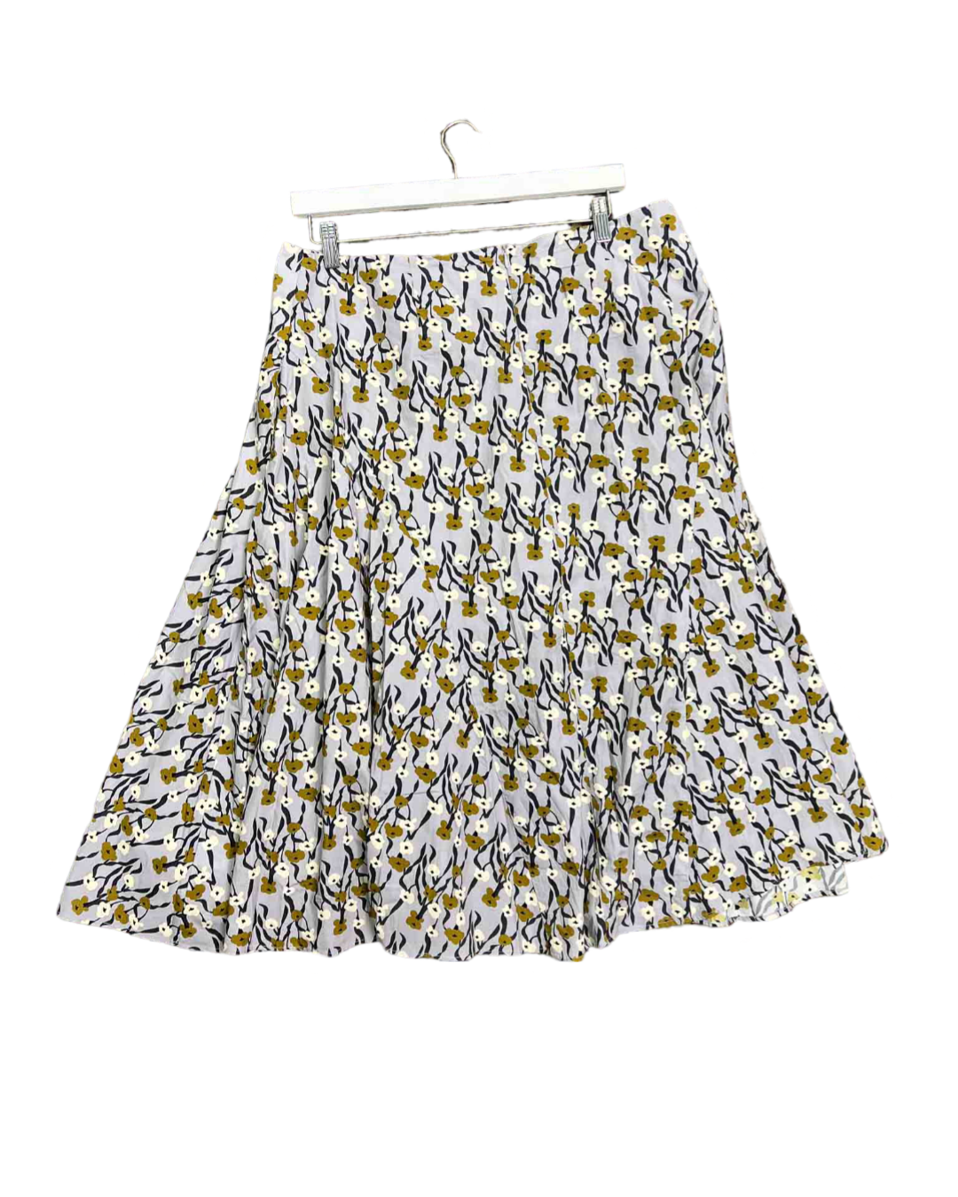 Size 14 | Pol Blue Floral Midi Skirt