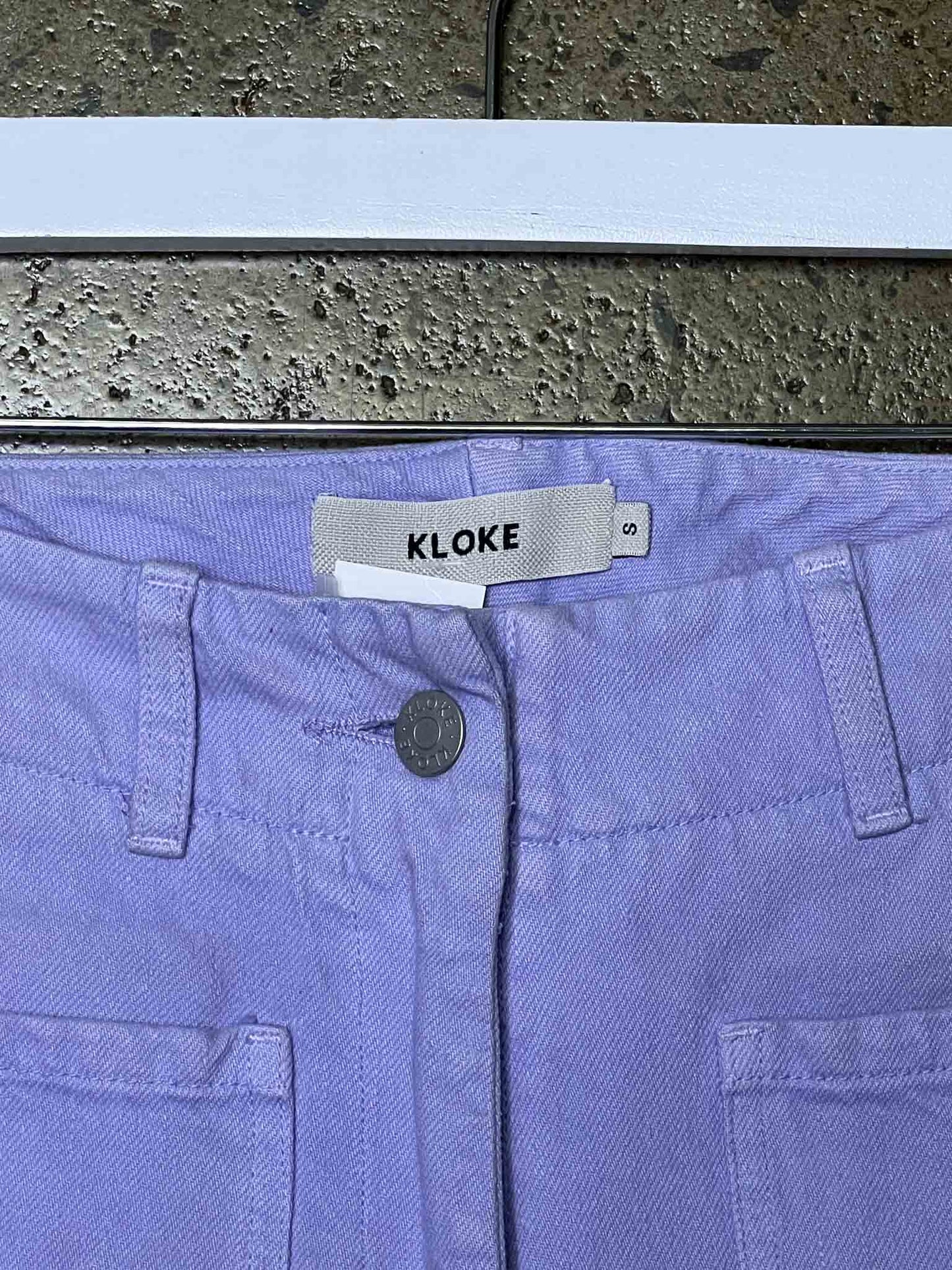 Size S | Kloke Lilac Wide-Leg Cotton Pants