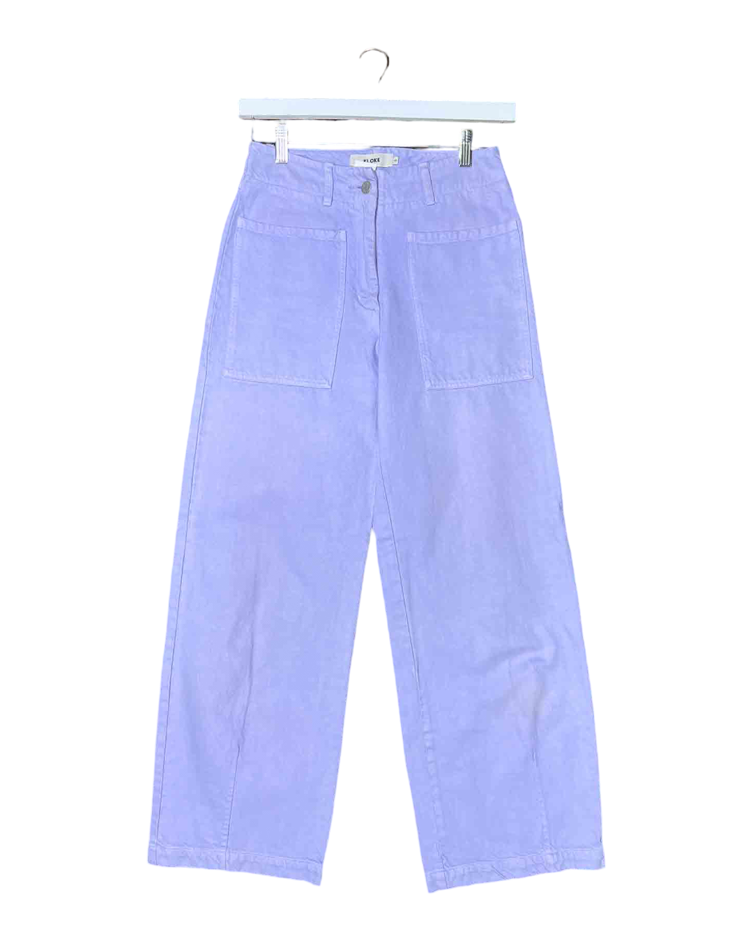 Size S | Kloke Lilac Wide-Leg Cotton Pants