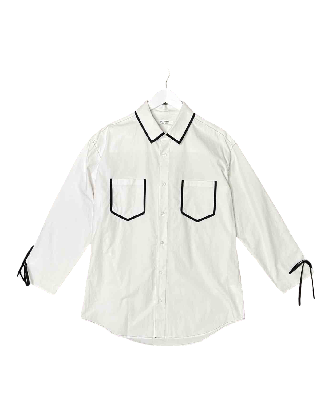 Size 8 | Ena Pelly Cotton Oversized Contrast Shirt