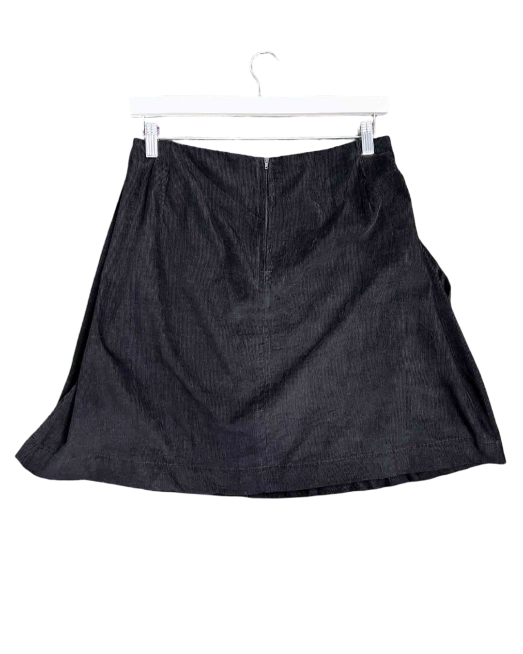 Size XXL | Keshet Black Baby-cord Mini Skirt
