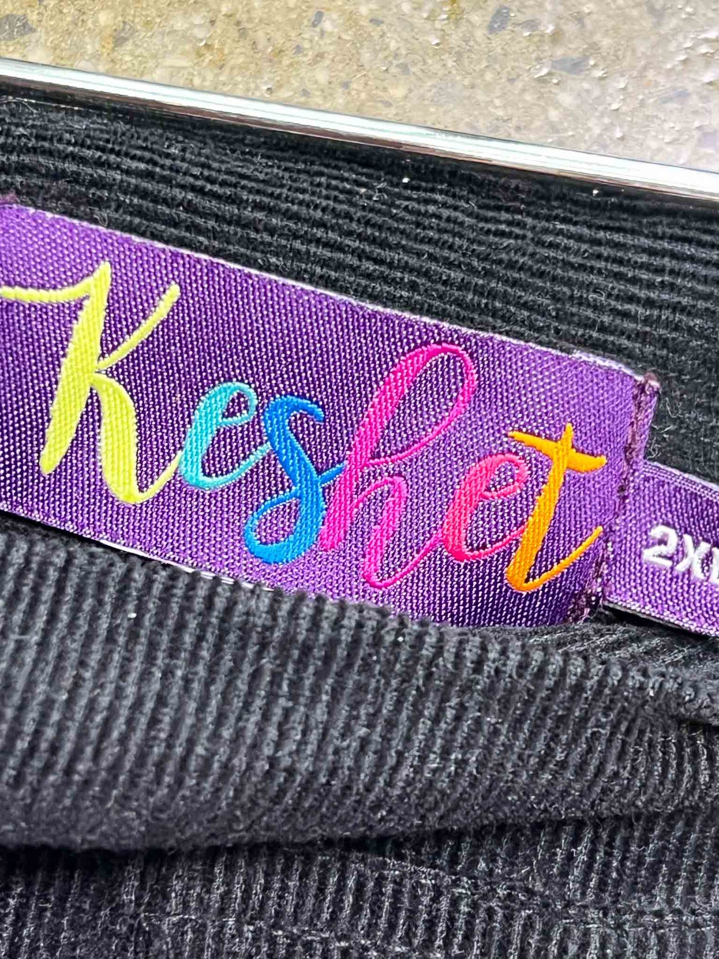 Size XXL | Keshet Black Baby-cord Mini Skirt