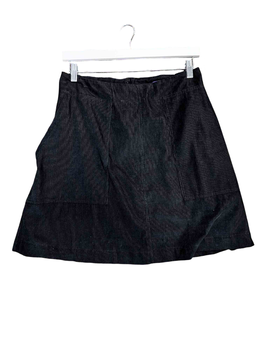 Size XXL | Keshet Black Baby-cord Mini Skirt