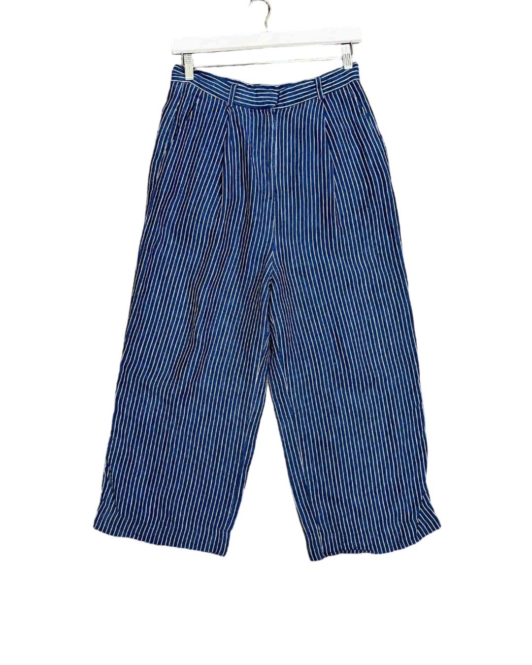 Size 27 | Kings of Indigo Blue and White Stripe Linen Maxima Pants