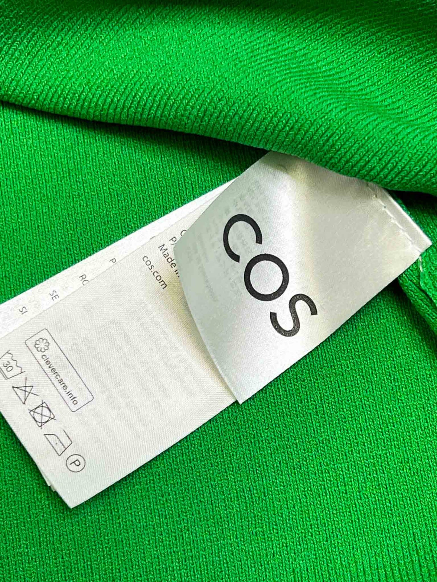 Size L | COS Green Cardigan