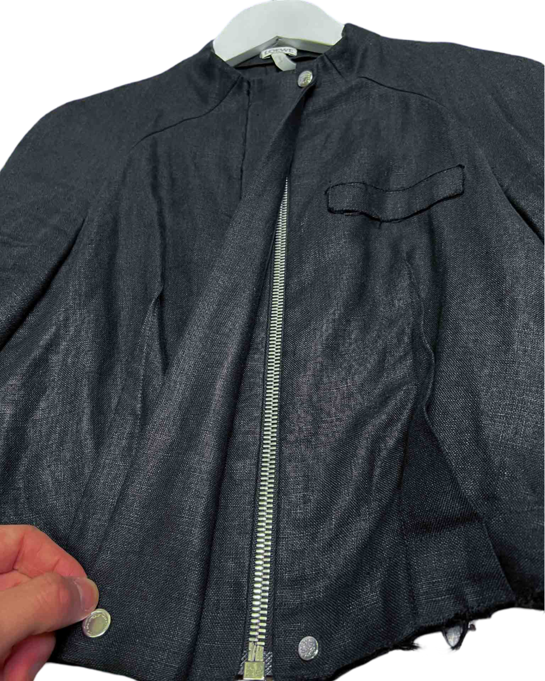 Size S | Loewe Zip-up Flared Sleeve Linen Jacket