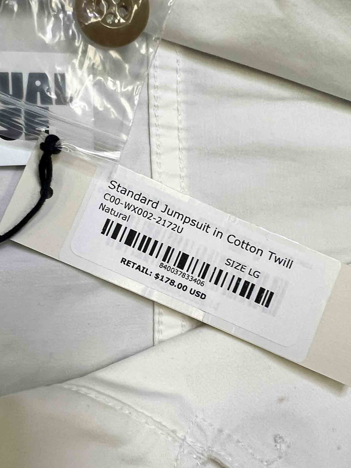 Size L | Alex Mill Standard Cotton Twill Jumpsuit