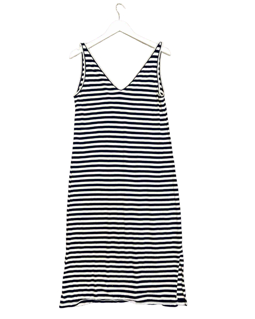 Size M | Vege Threads Striped Midi Dress
