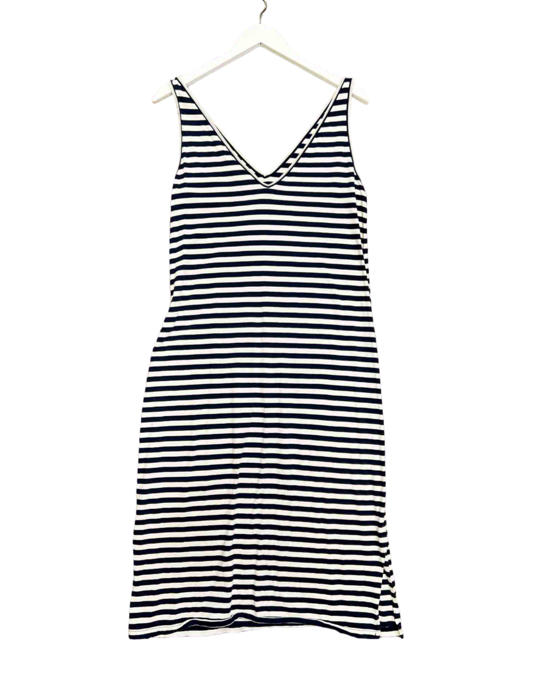Size M | Vege Threads Striped Midi Dress