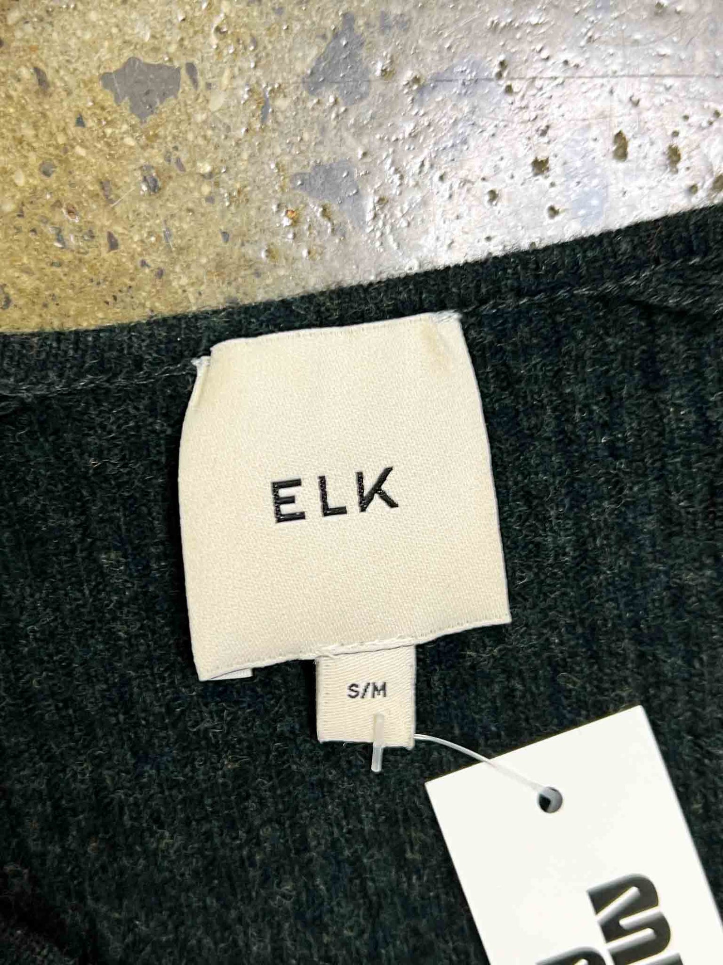 Size S/M | Elk Wool Blend Ribbed Knit Jumper
