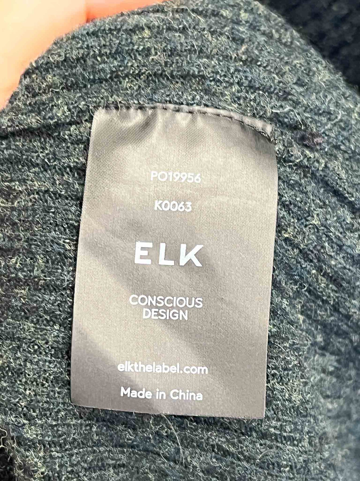 Size S/M | Elk Wool Blend Ribbed Knit Jumper