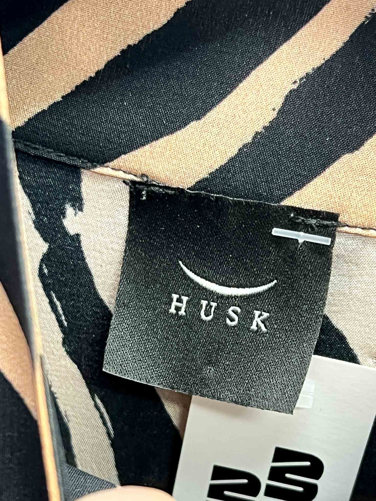 Size 12 | Husk Silk Zebra Print Top