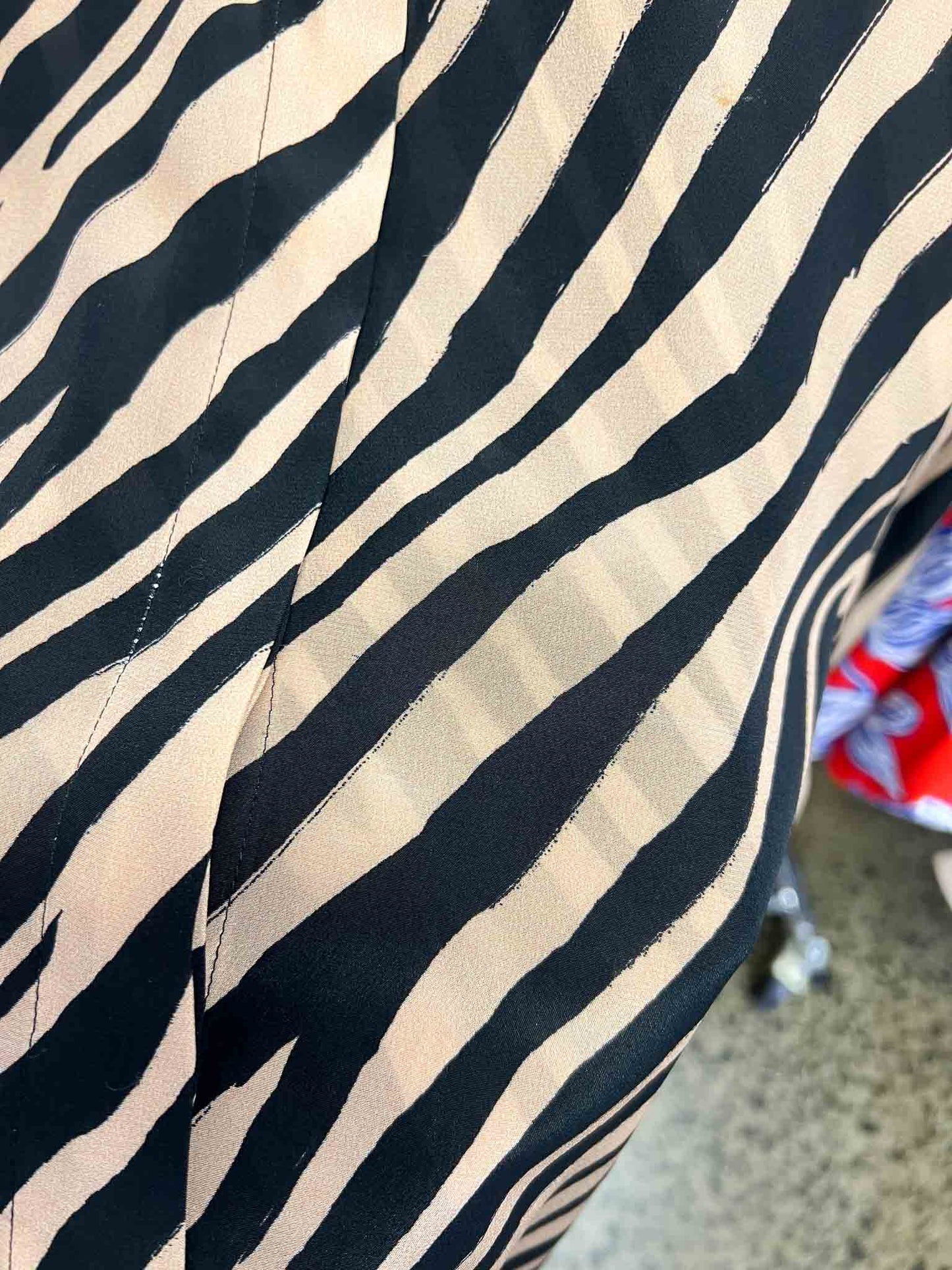 Size 12 | Husk Silk Zebra Print Top