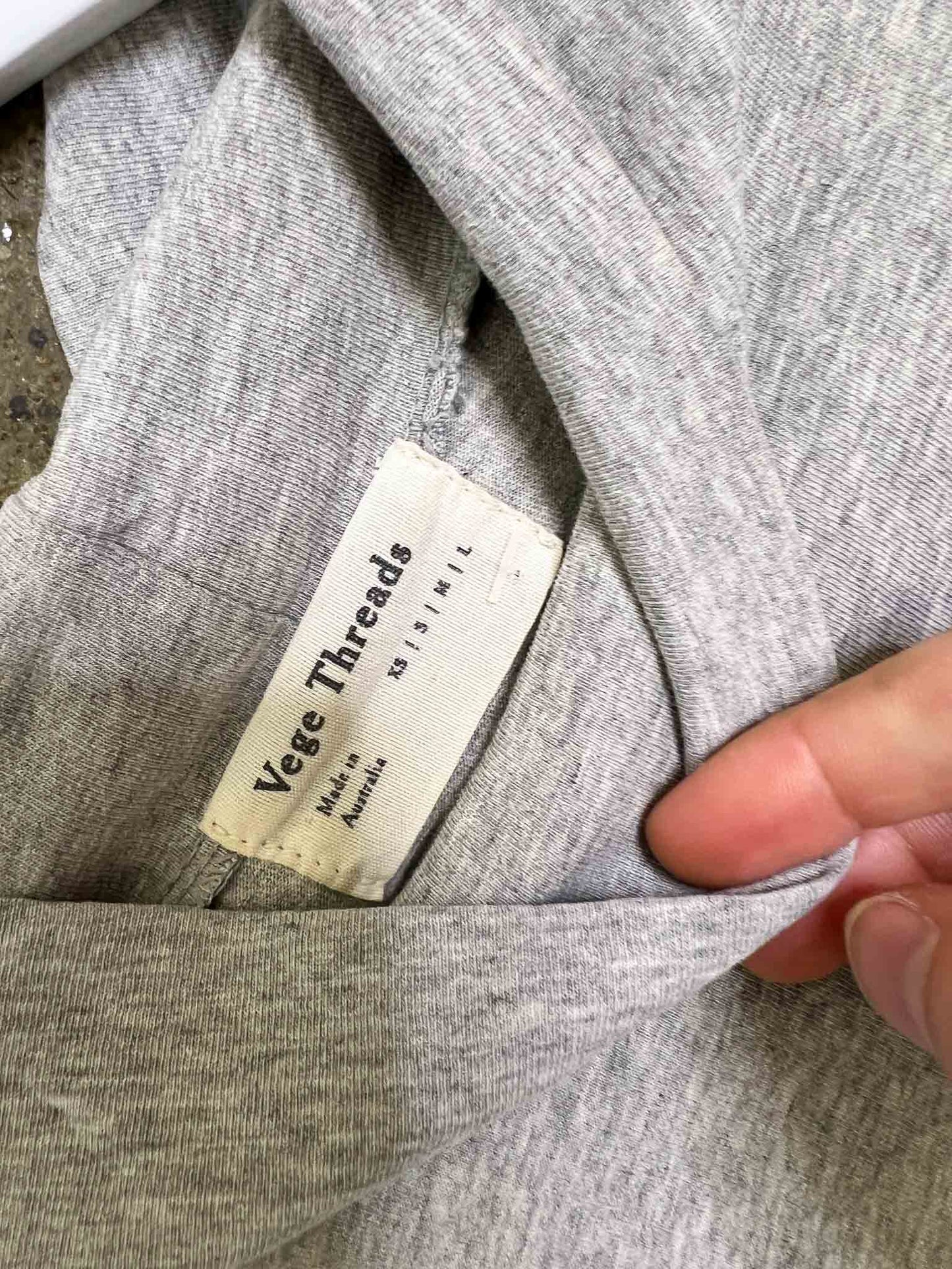 Size S | Vege Threads Mock Neck Long Sleeve Top