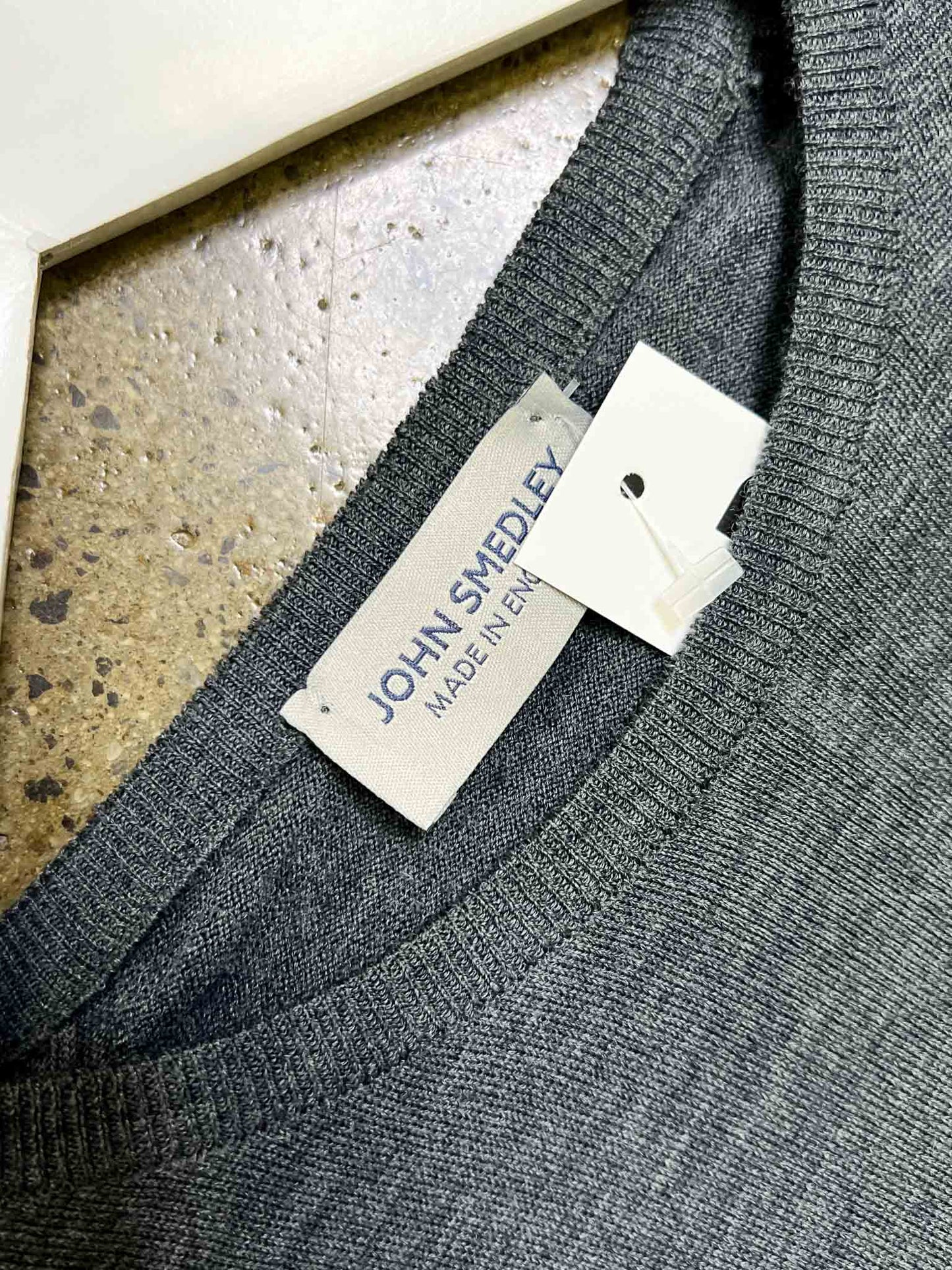 Size S | John Smedley Dark Grey Merino Jumper