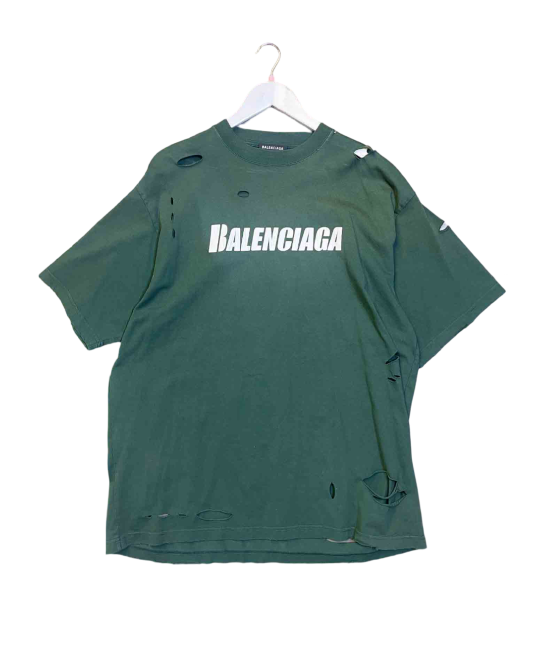 Size XS | Balenciaga Distressed Logo-print T-Shirt